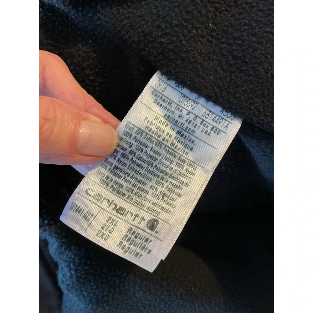 Carhartt Men's Gray Canvas Jacket Quilted 101441-022  2XL THINSULATE Workwear